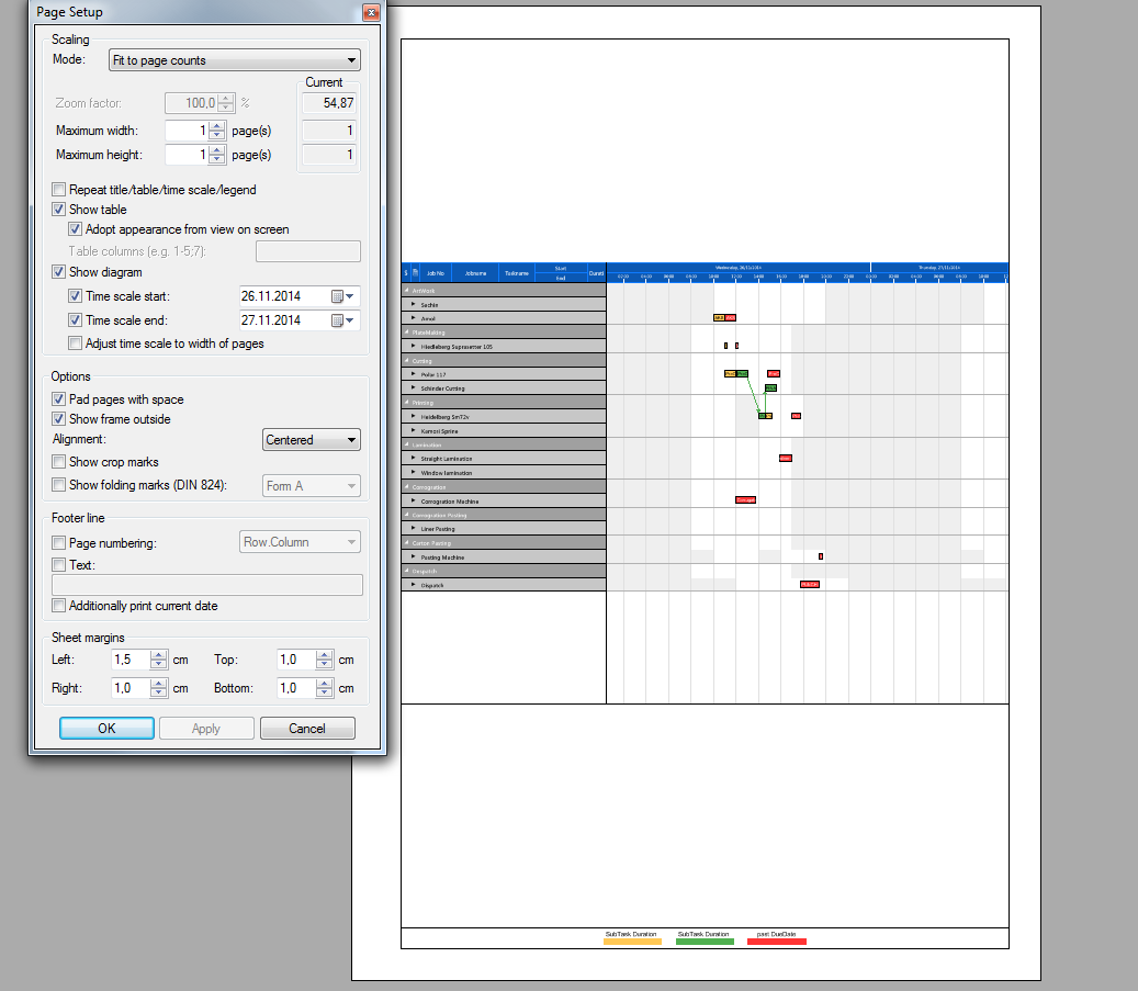 Visual Planning Board Print Function