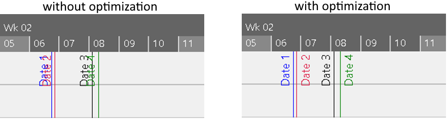Visual Scheduling Widget for HTML5 - date line optimization 1