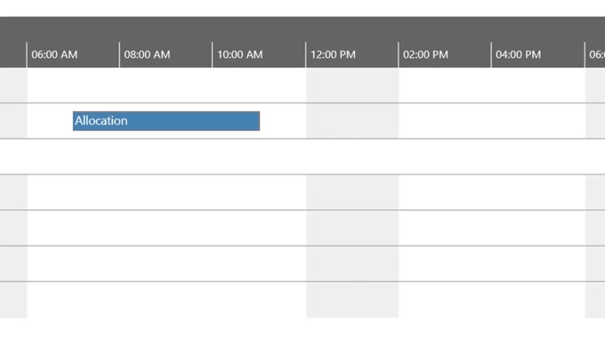 Visual Scheduling Widget - visualization of non-working times
