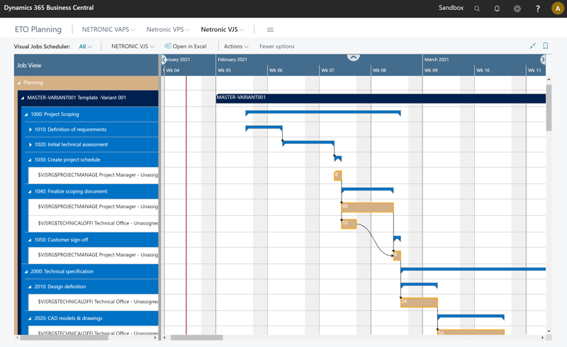 What is visual scheduling for Microsoft Dynamics 365 Business Central?