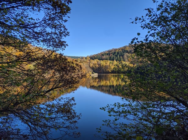 Lake view from Eifelsteig Stage 4 - Einrurh to Gemünd