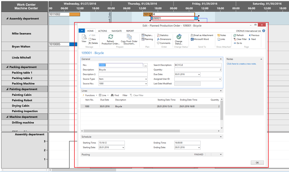 Microsoft Dynamics NAV: Graphical planning boards explain NAV terminoloty