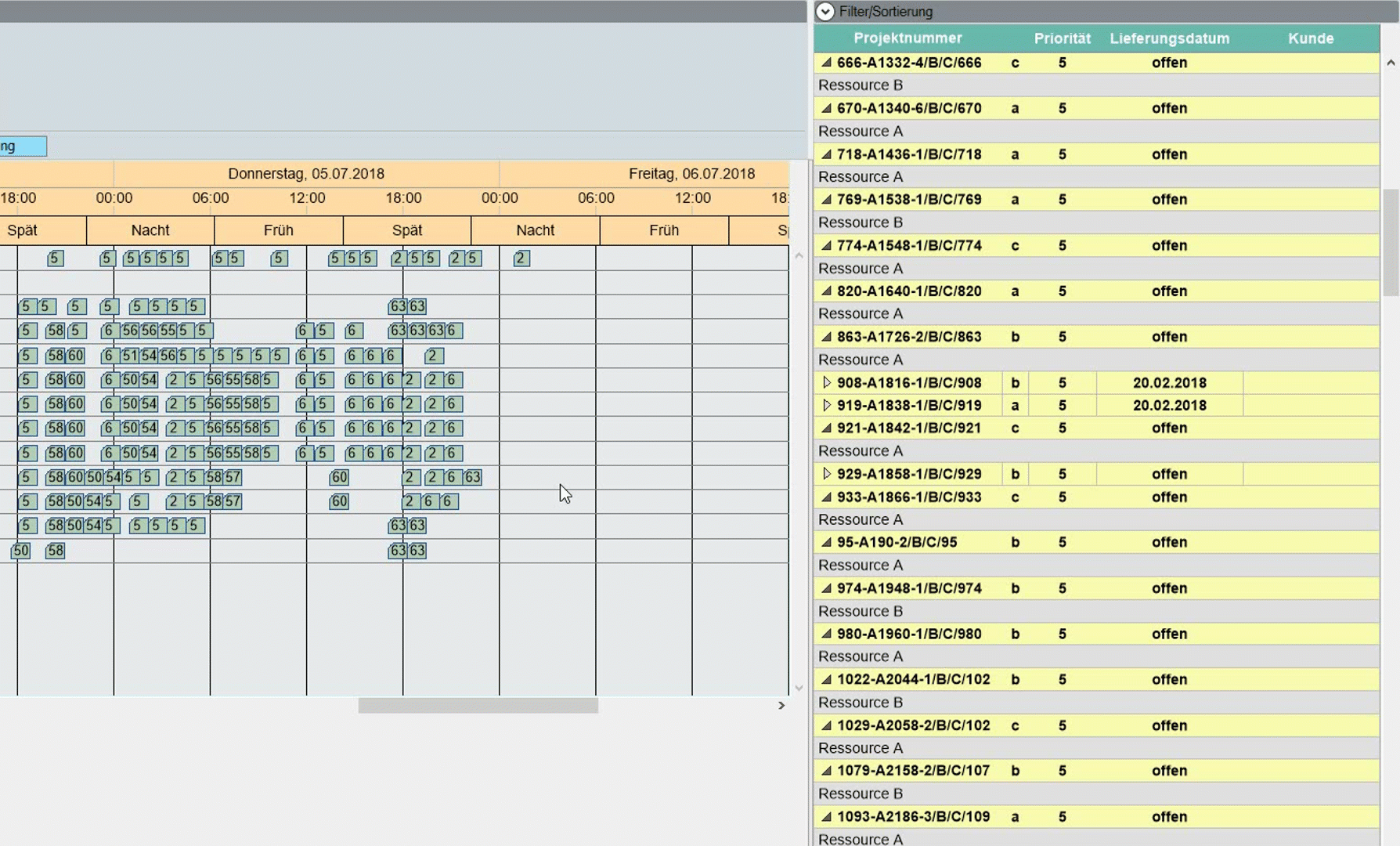 Backlog Visualization with Gantt&Table