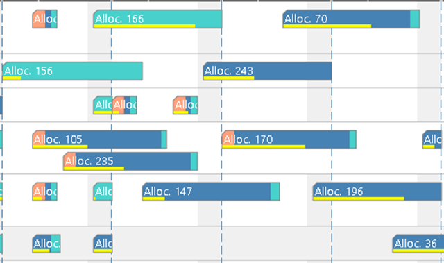 Visual Scheduling Widget release 5.3 - grid line