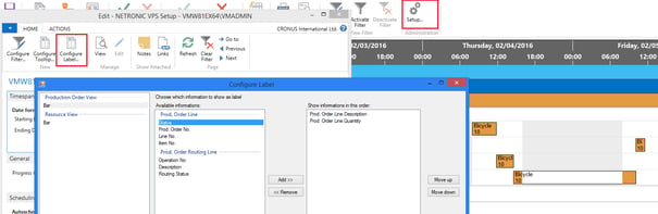 Visual Production Scheduler for Microsoft Dynamics NAV SR 4 of Version 1.3