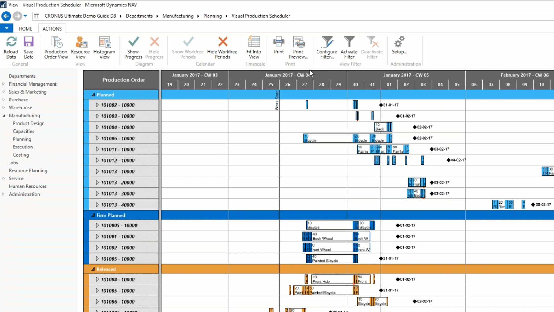 Visual Production Scheduler for Dynamics NAV| Drill Down Function