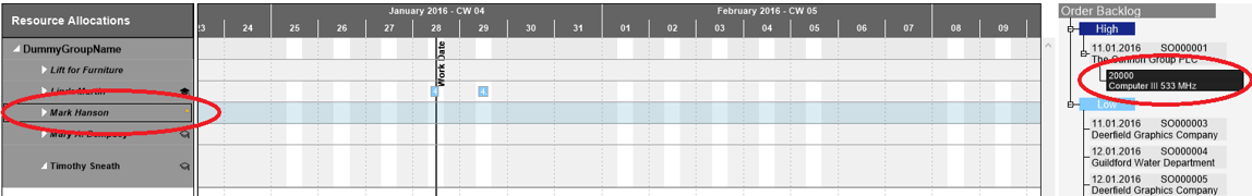 Visual Service Scheduler visualizes preferred resource at a glance