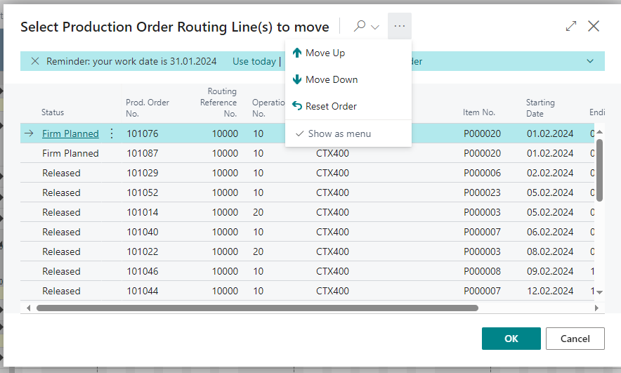 VAPS - move operations with custom order