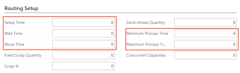 Visual Advanced Production Scheduler for Dynamics 365 Business Central - recommended setting