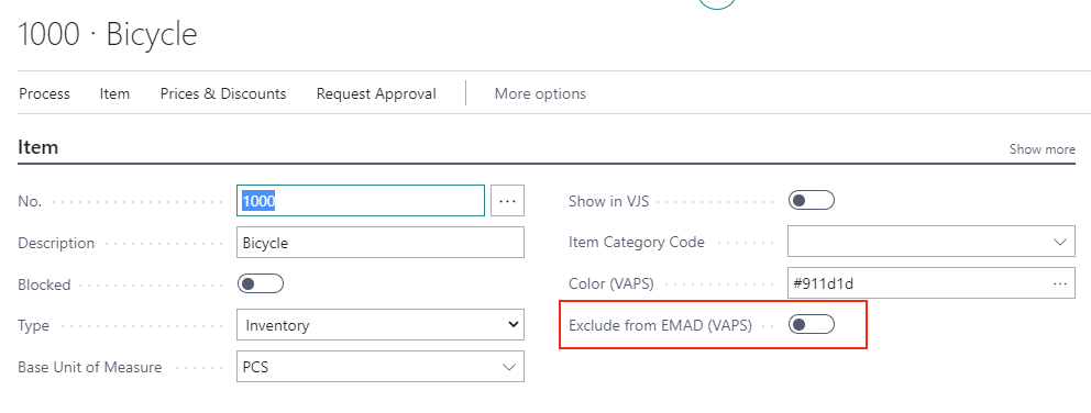 VAPS exclude EMAD from calculation