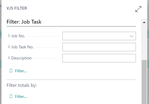 filter for job task