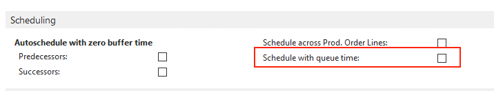 VPS schedule with queue time